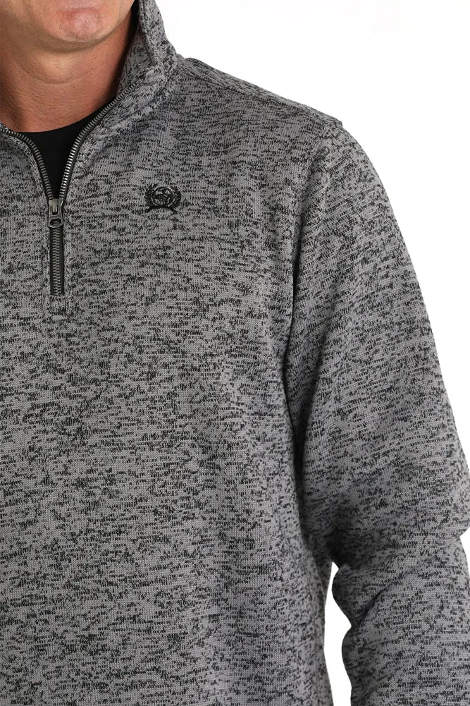 1/4 Zip Sweater in Grey by Cinch