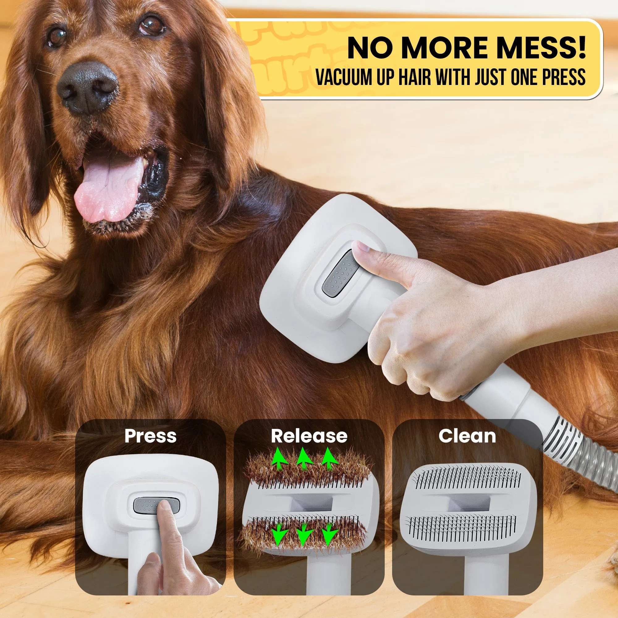 8-in-1 Pet Grooming Kit w/HEPA Filter & Digital Display