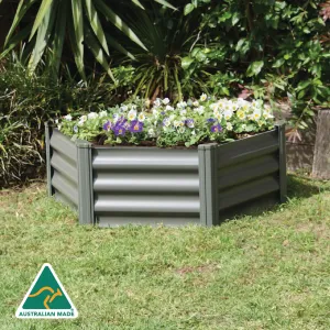 Absco | 39x39x12 in. Hex Metal Raised Garden Bed