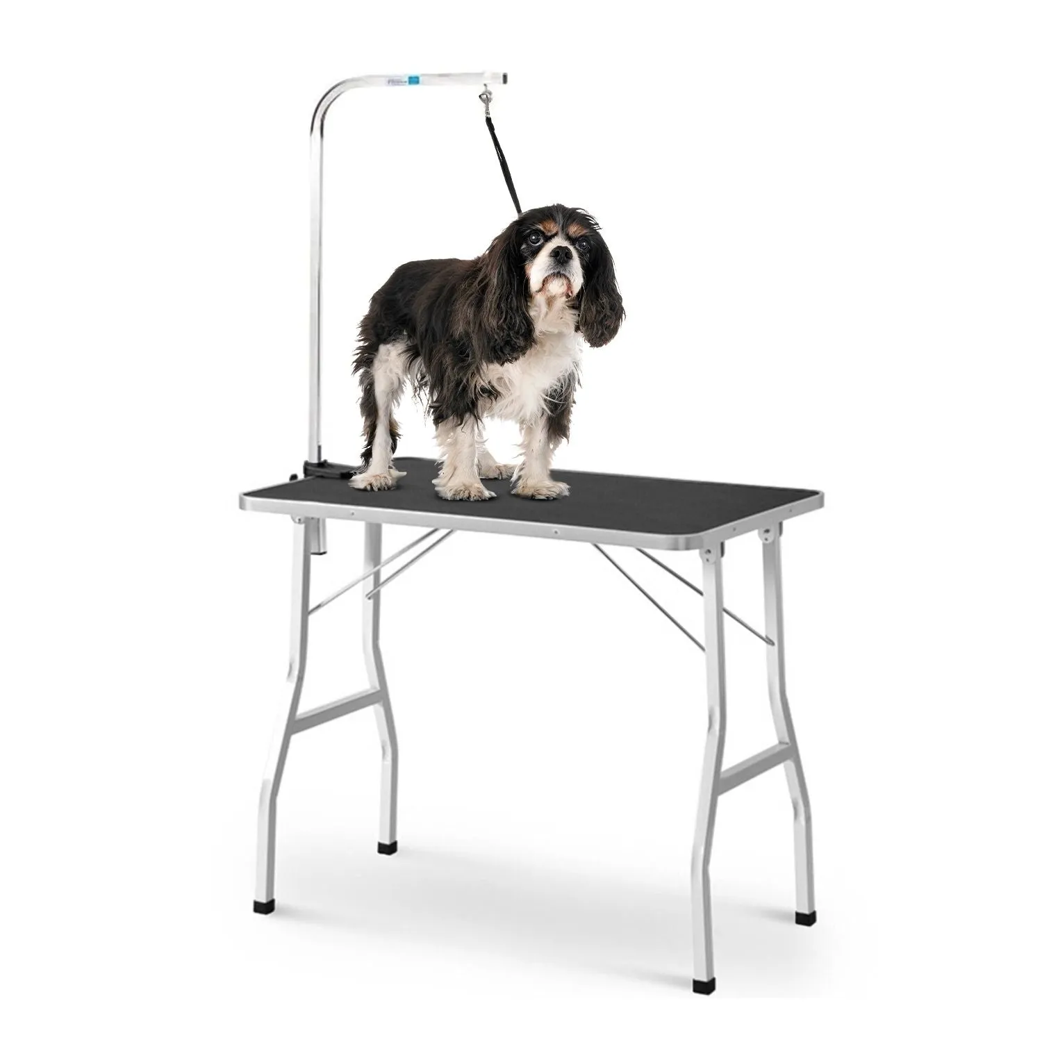 Adjustable Foldable 90cm Pet Grooming Table - Non-Slip, Black, Floofi