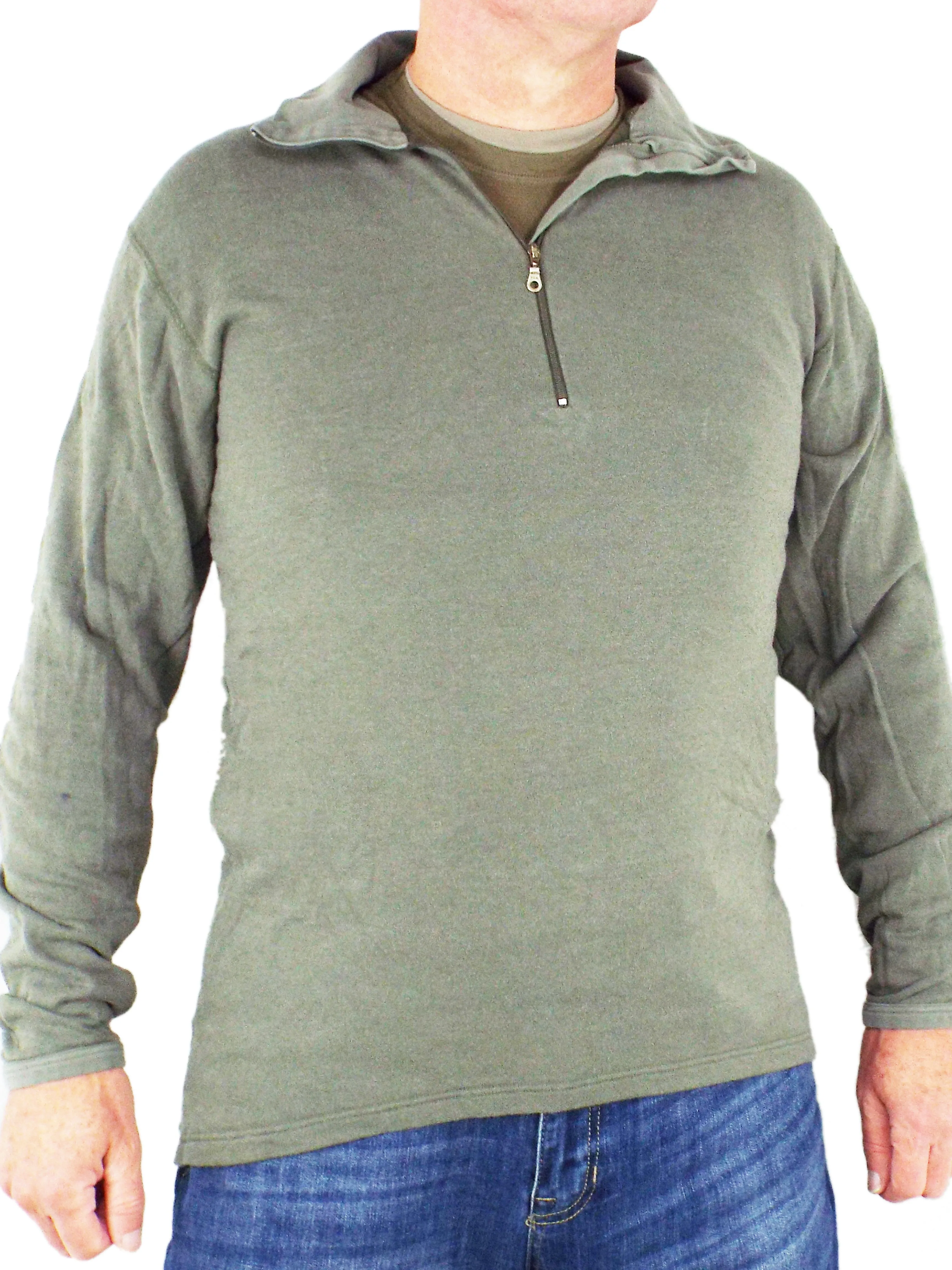 Austrian Military Field Grey Thermal Norgie Base Layer Top with Terry Towel Lining