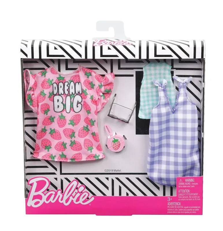 Barbie Fashion 2 Pack Dream Big Strawberry Shirt & Dress