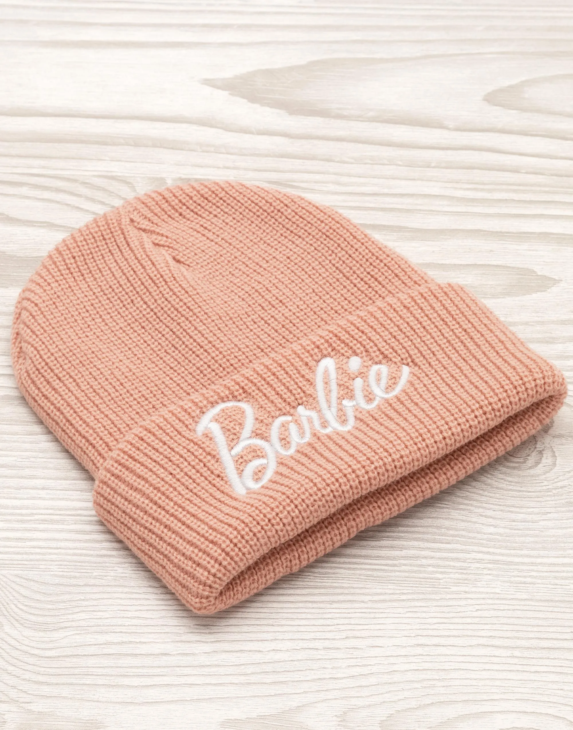 Barbie Womens Embroidered Logo Beanie Hat