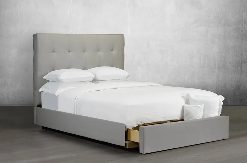 Beautifully hand-crafted bed with Button Effect