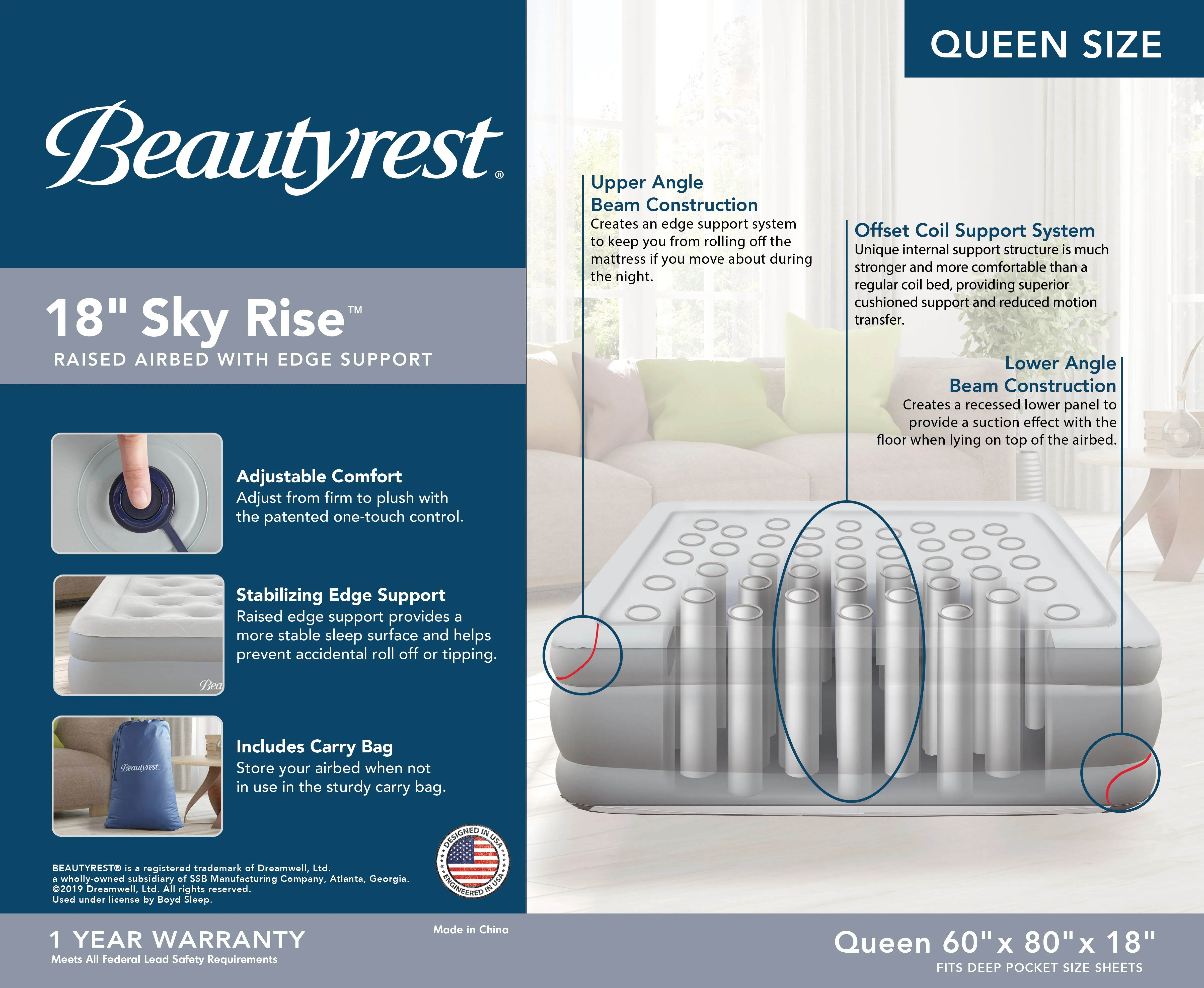 Beautyrest® Sky Rise™ Air Mattress