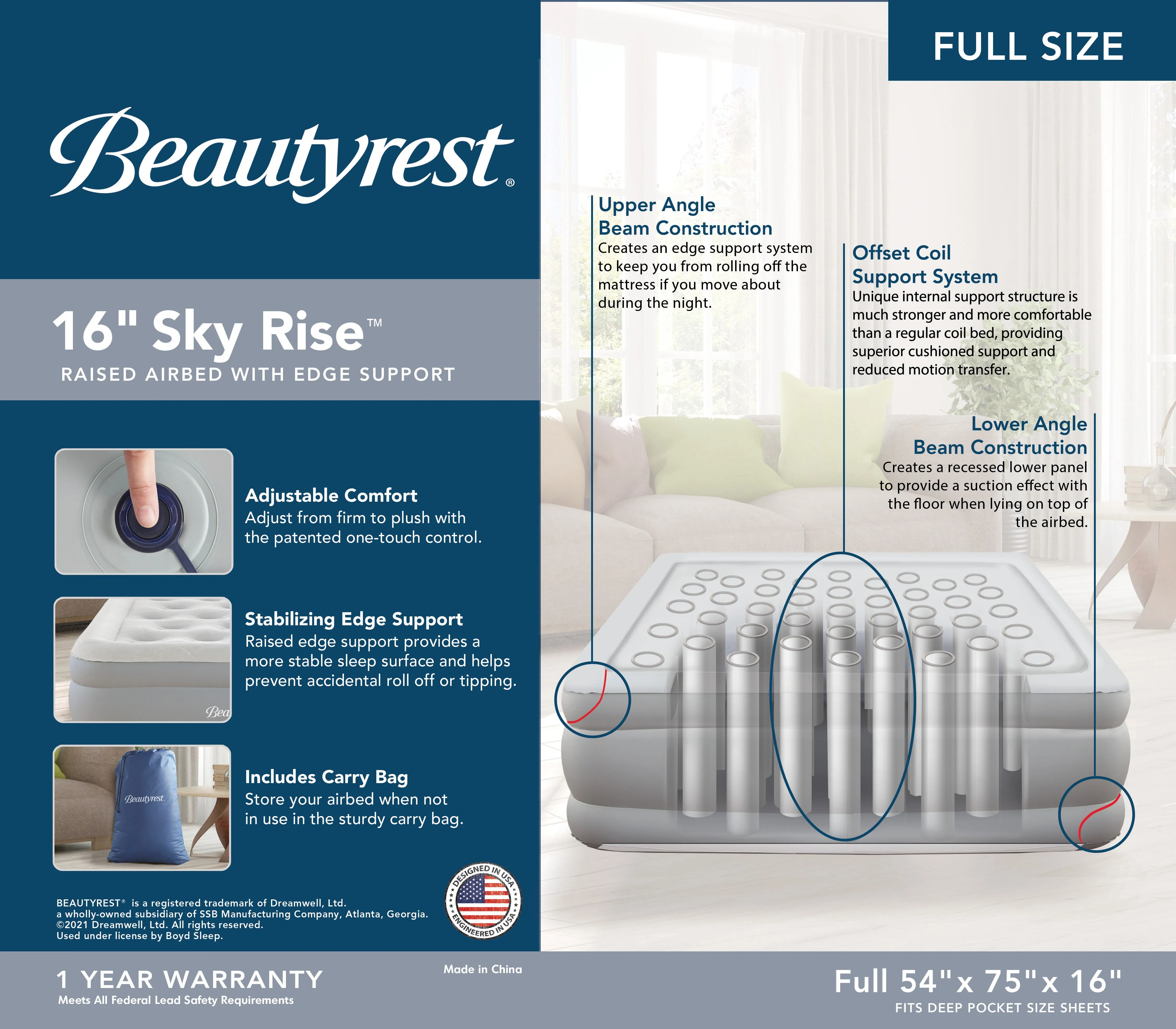 Beautyrest® Sky Rise™ Air Mattress