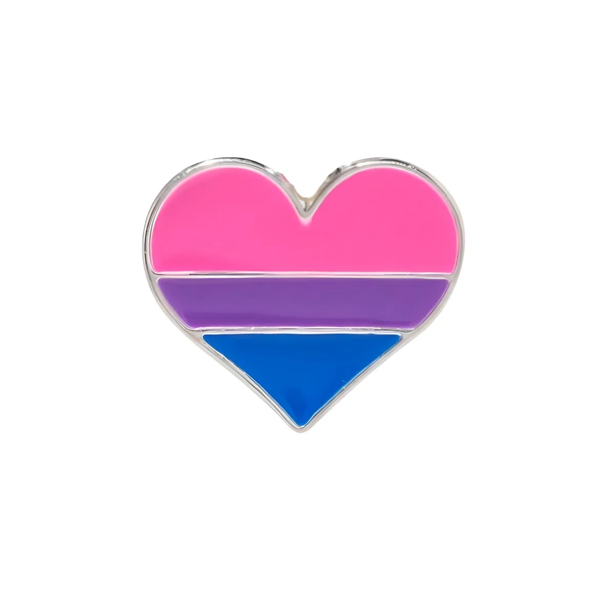 Bisexual Heart Shaped Flag Pins