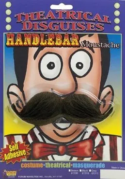 Black Handlebar Moustache