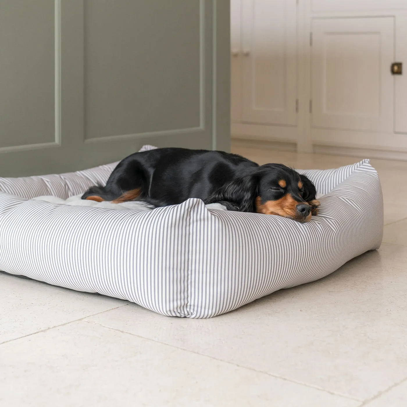 Box Bed With Removable Covers in Regency Stripe  by Lords & Labradors