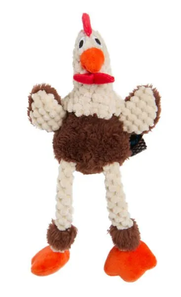 Brown Skinny Rooster Dog Toy