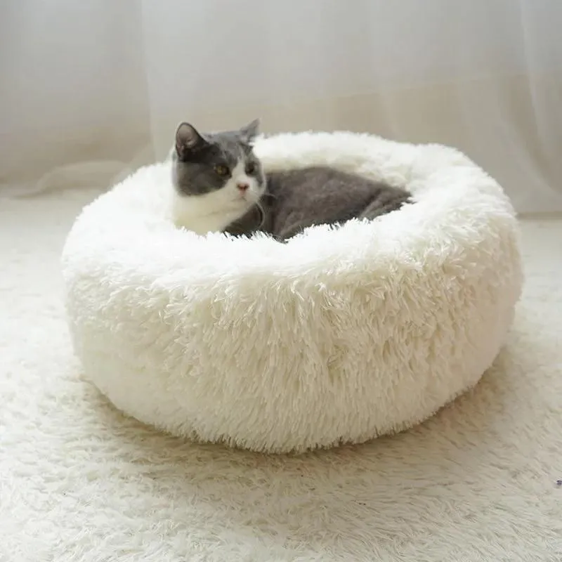 Calming Bed For Dogs, Cats, With Pet Anti-Anxiety