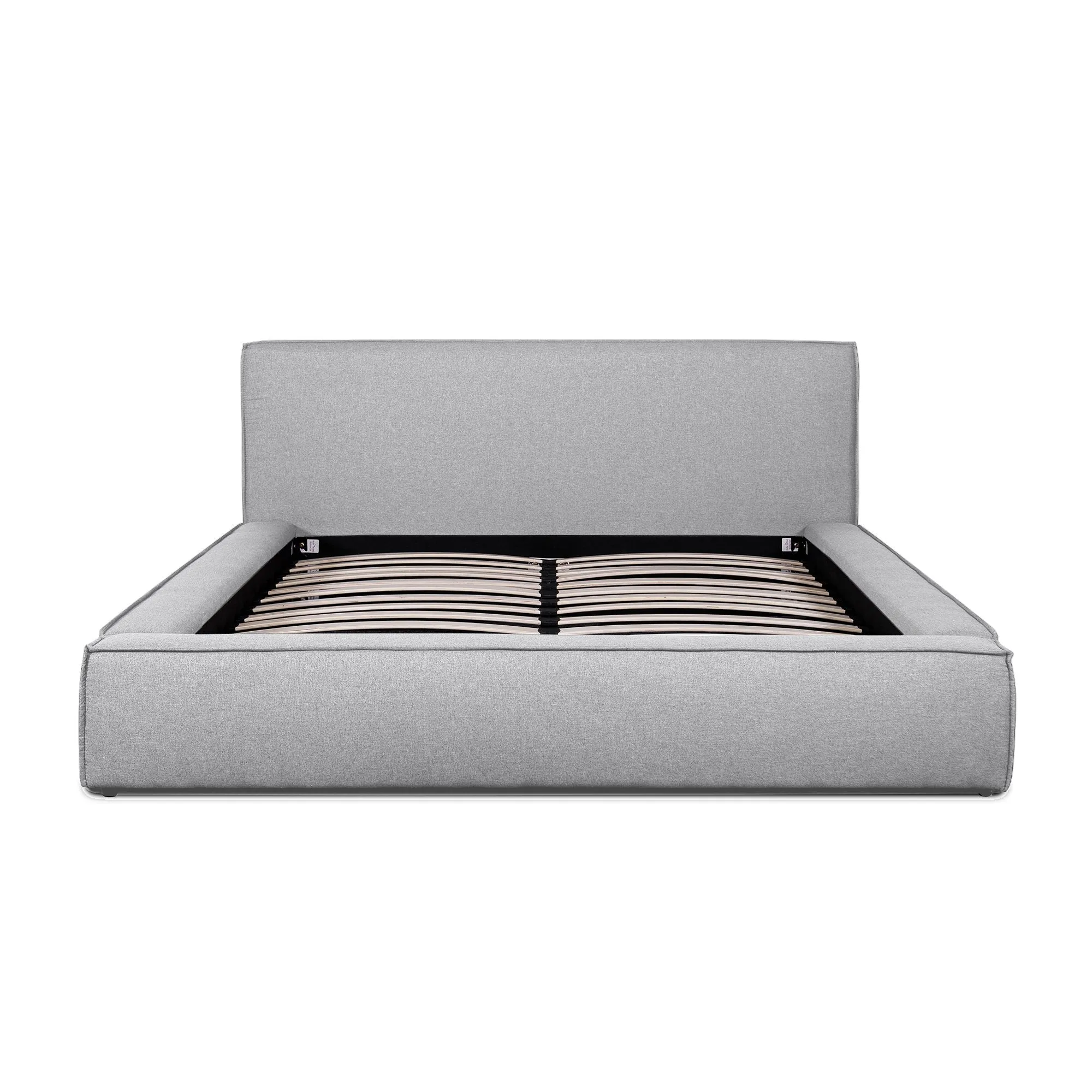 Castillo Fabric Queen Bed Frame - Pearl Grey