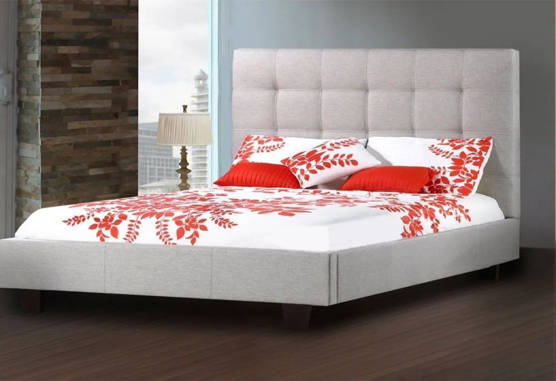 Comfortable Bed with Luxuriously padded headboard