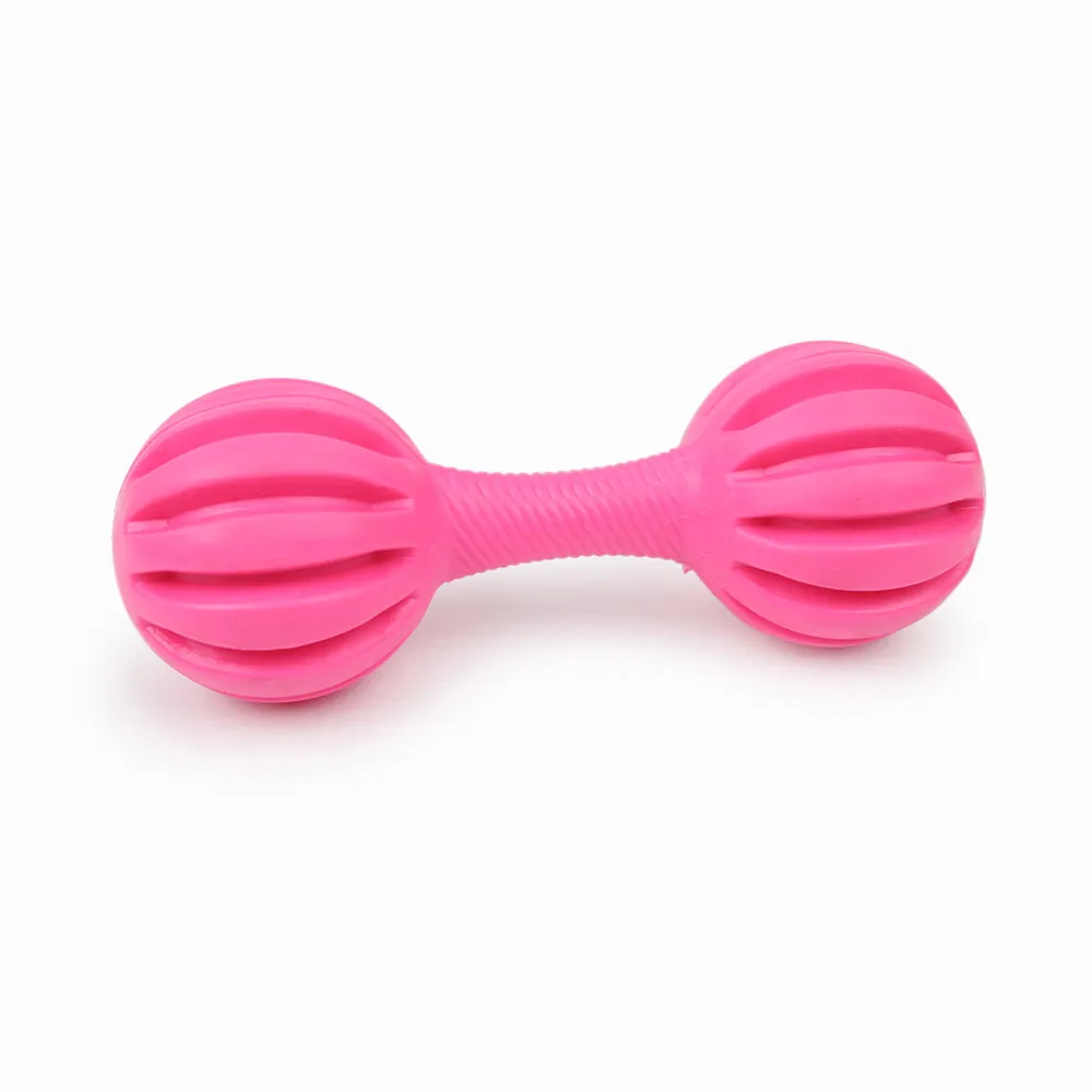 Dear Pet Dumbbell with Horizontal Stripes Dog Toy