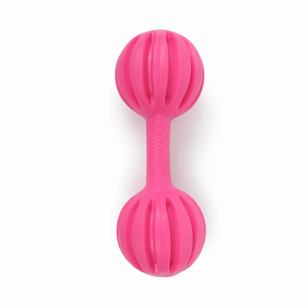 Dear Pet Dumbbell with Horizontal Stripes Dog Toy