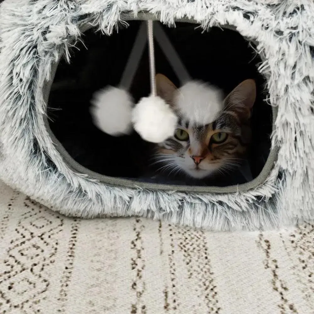 Disk-O Fluffy Cat Tunnel Bed