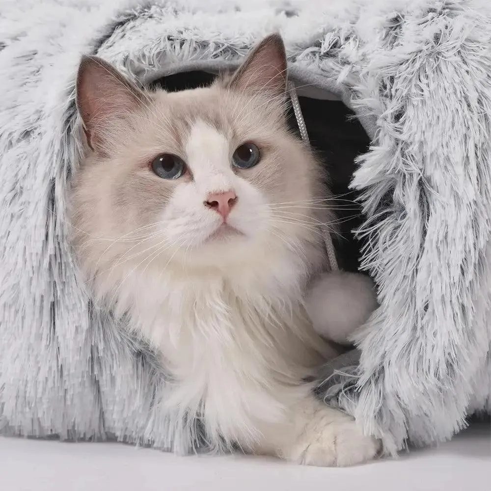 Disk-O Fluffy Cat Tunnel Bed