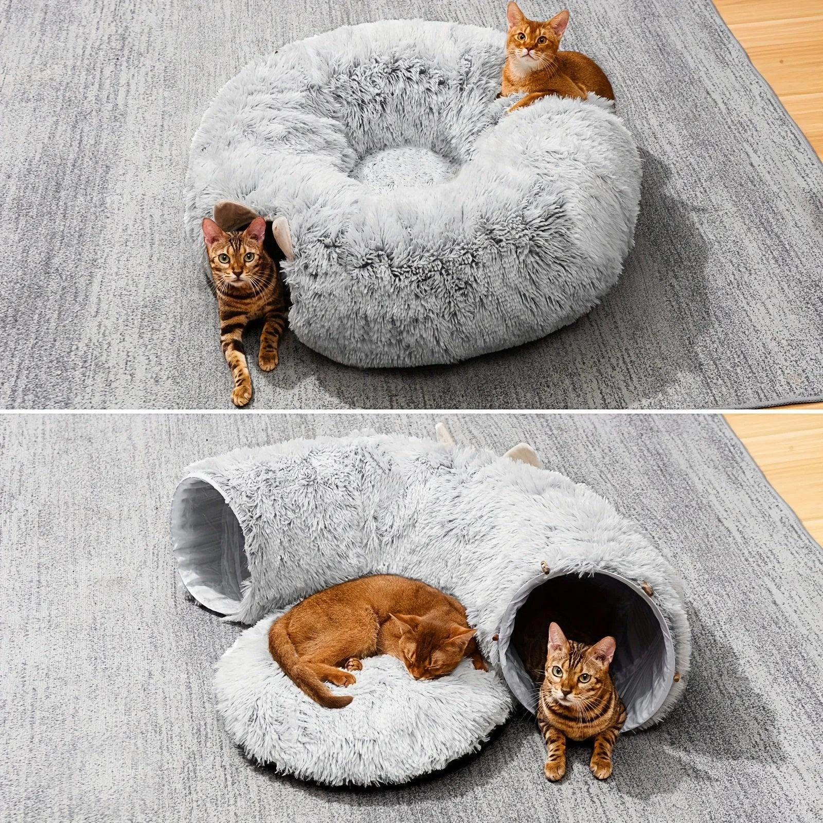 Disk-O Fluffy Cat Tunnel Bed