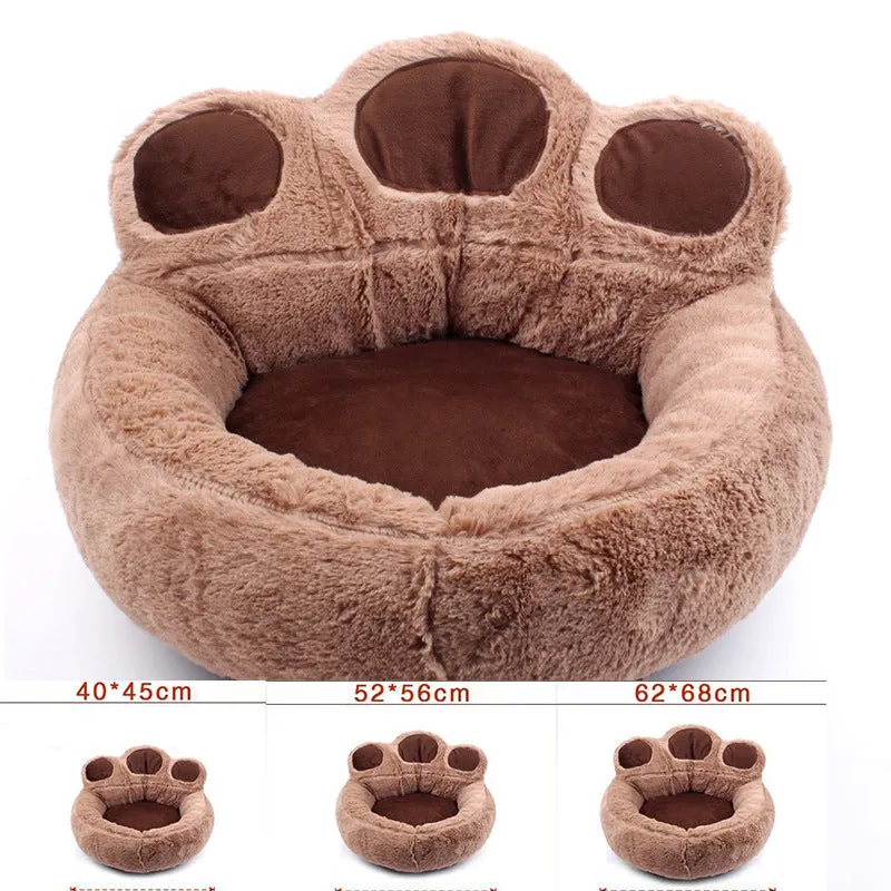 Dog House Cat House Pet Supplies Autumn and Winter Warm and Comfortable Bear Paw Pet House Dog Mat