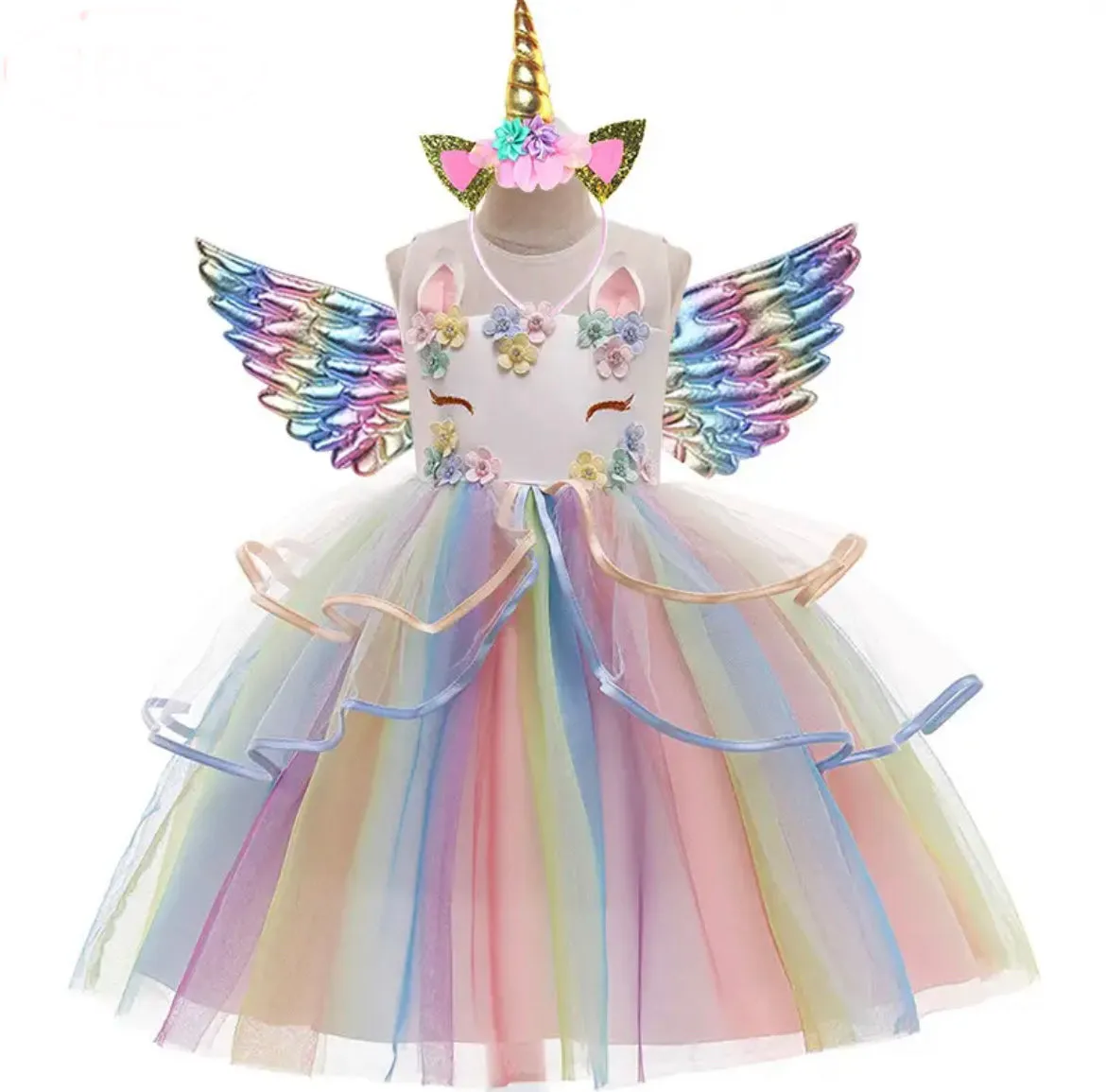 Dreamy Girls Kids Unicorn Party Dress - 4 Colours & Styles