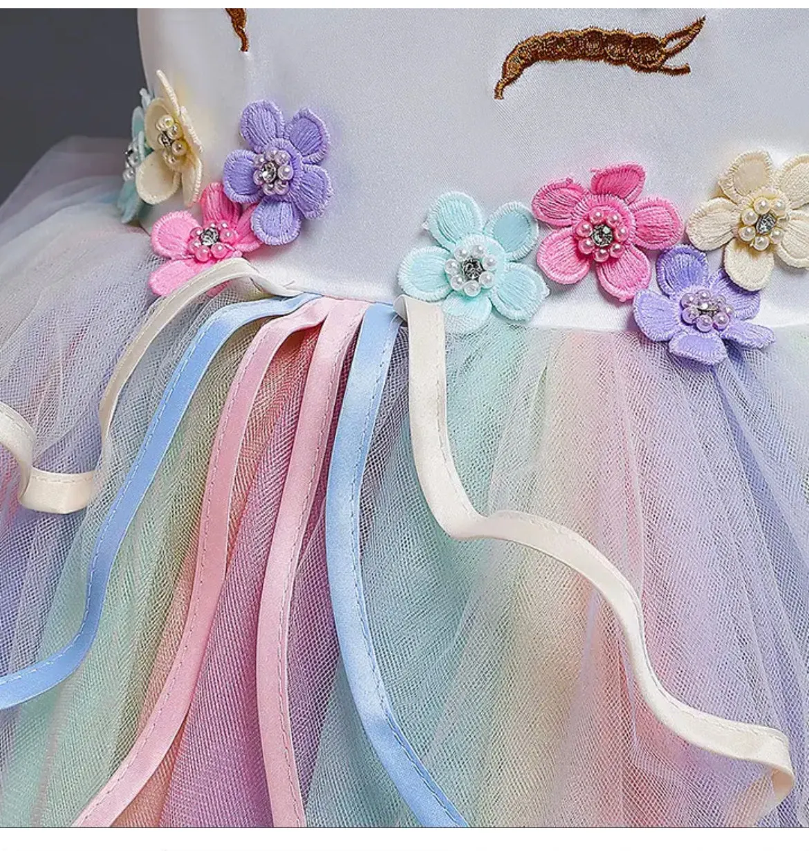 Dreamy Girls Kids Unicorn Party Dress - 4 Colours & Styles