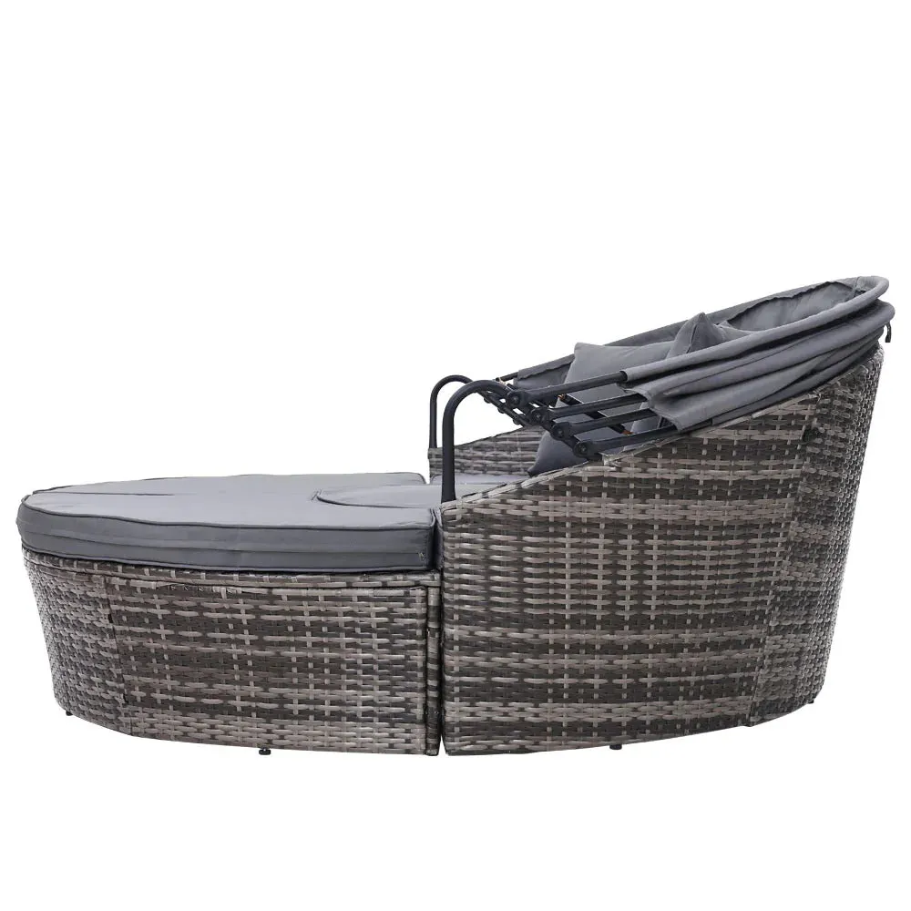 Dreobe Outdoor Day Bed Round Sofa - Grey