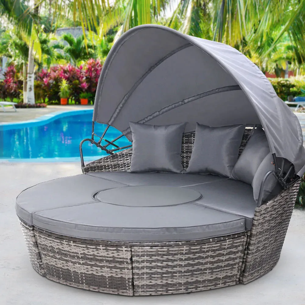 Dreobe Outdoor Day Bed Round Sofa - Grey