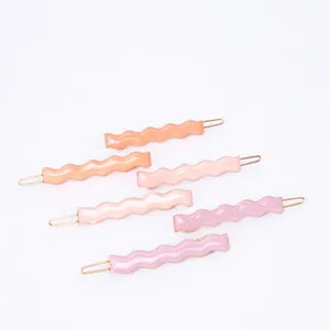 Enamel Wavy Hair Clips (12 pack)