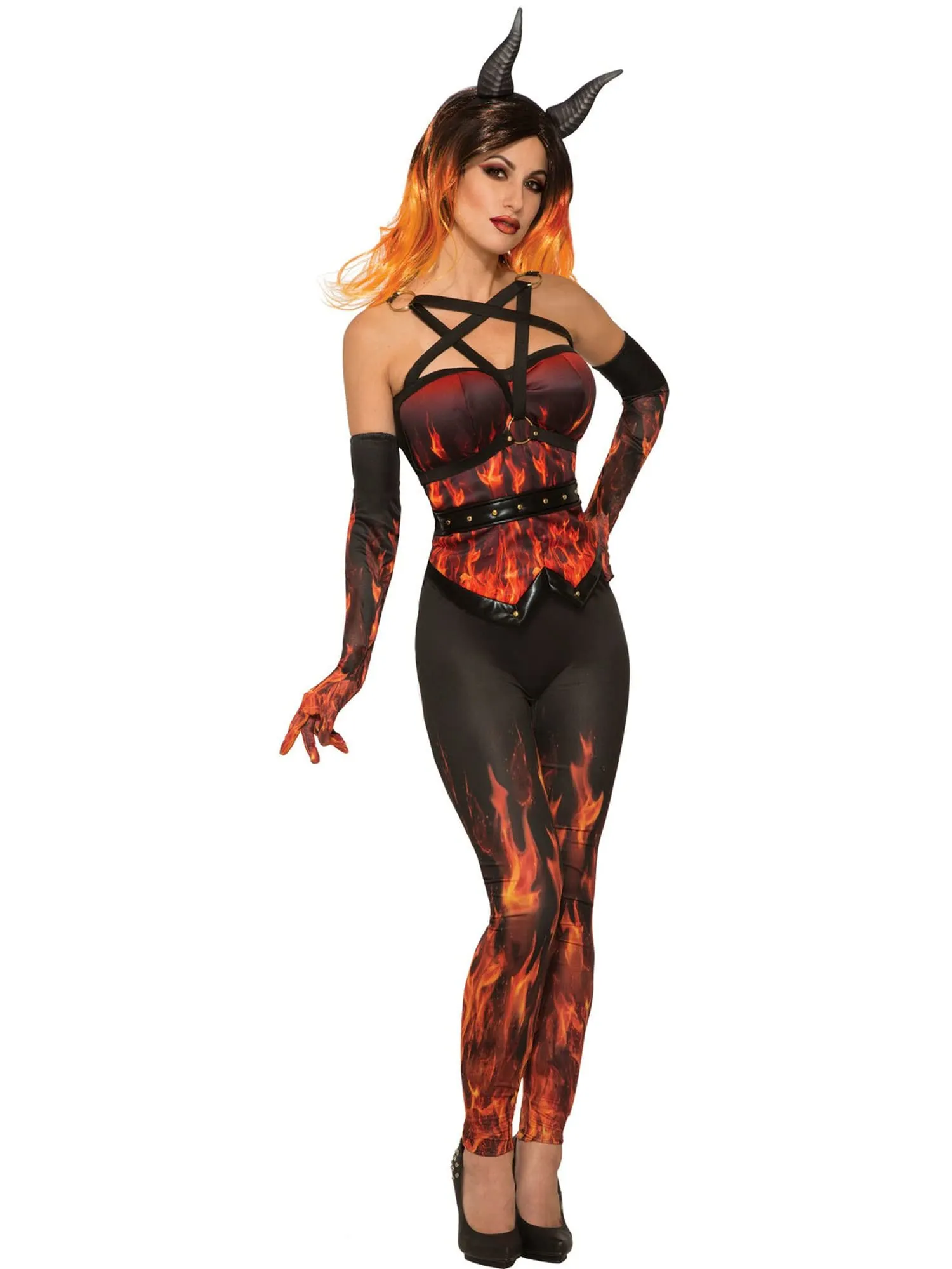 Forum Novelties Women's Flaming Hot Devil Corset