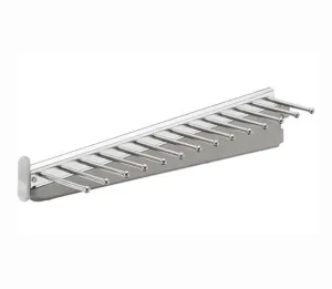 freedomRail Sliding Tie and Belt Rack - Nickel