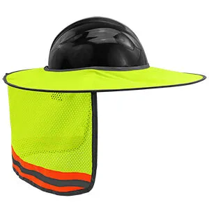 FrogWear® HV Enhanced Visibility Removable Hard Hat Sun Shade - GLO-HNS1