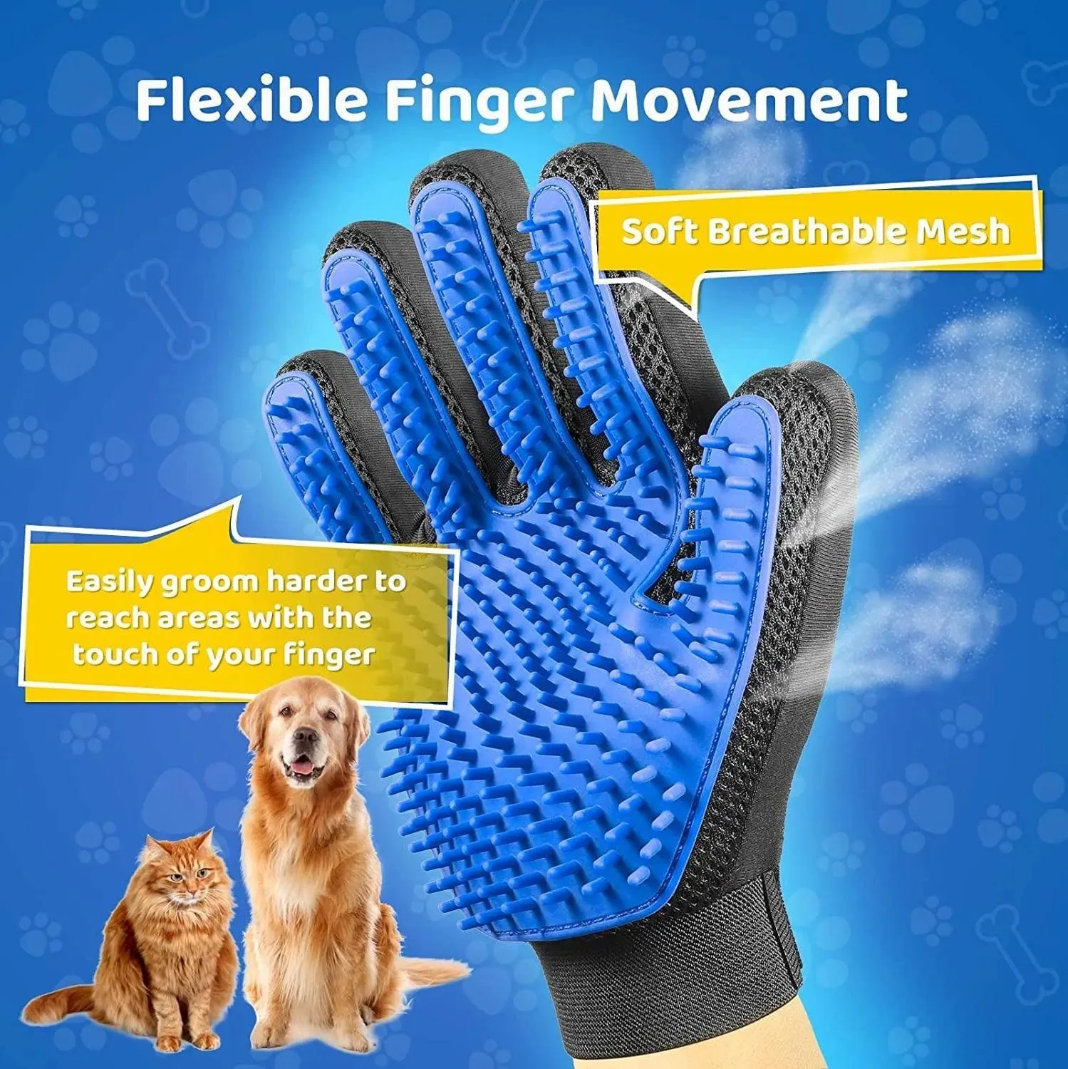 Gentle Grooming Glove Hair Remover Mitt