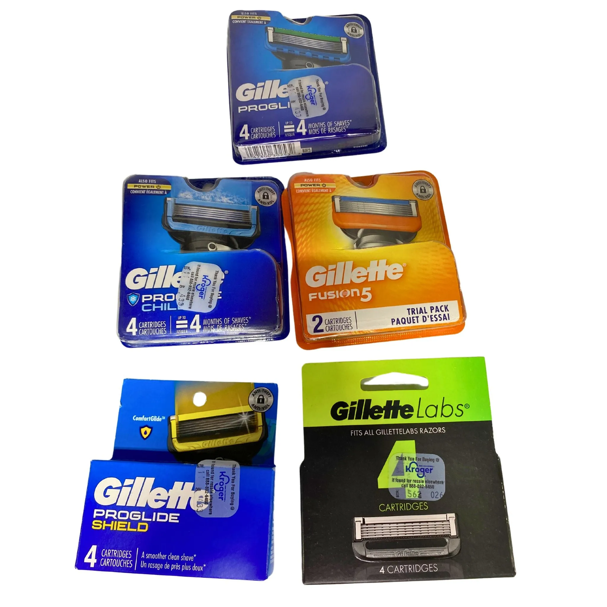 Gillette Men Cartridges Assorted Mix (50 Pcs Lot)