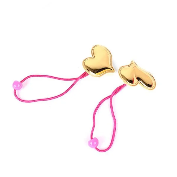 GIRLS GOLD HEART SHAPE HAIR BAND