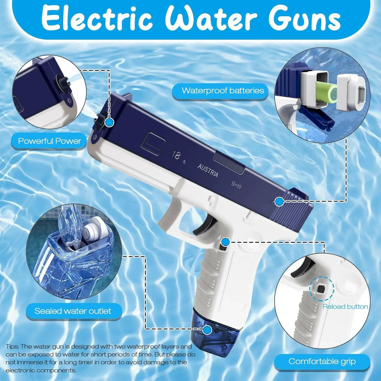 Glock Automatic Rechargeable Water Gun