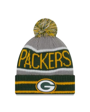 Green Bay Packers Banner Block Pom Knit Hat