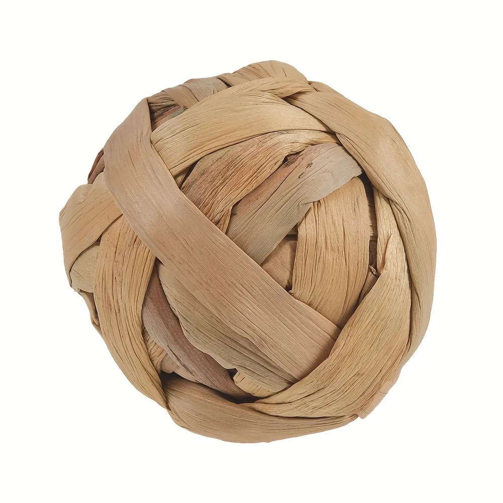 Handwoven Grass Ball Natural Molar Toy for Small Animals