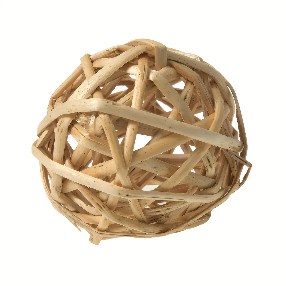 Handwoven Grass Ball Natural Molar Toy for Small Animals