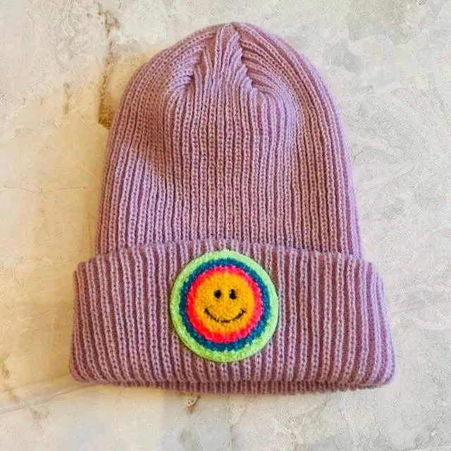 Hat| Cold Weather Smile Beanie in Purple | Petite Hailey