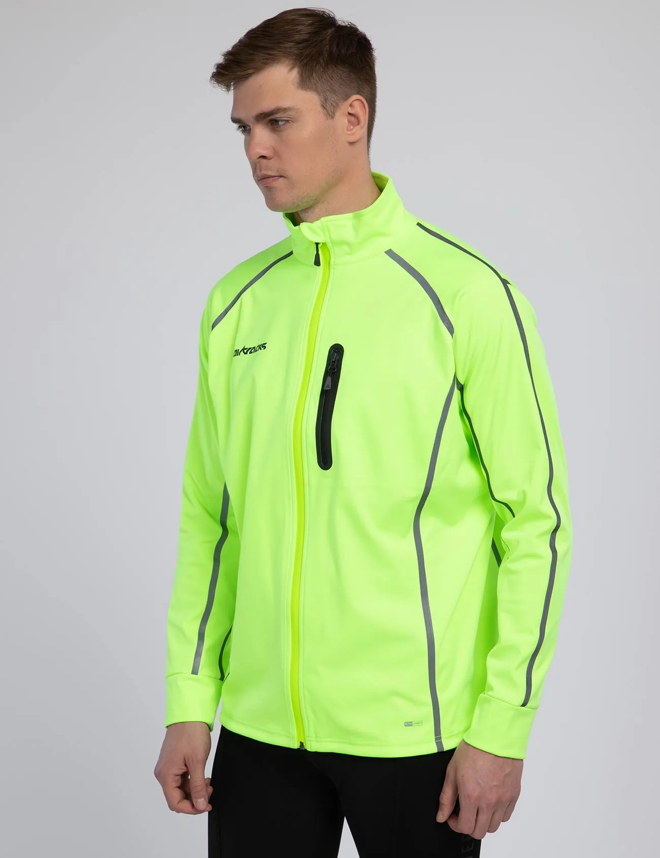 Herren Thermo Fahrradjacke - Laufjacke Air Tech II Neon