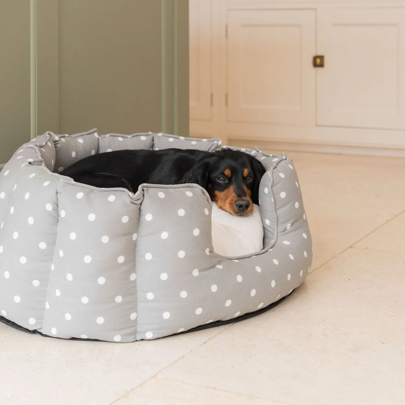 High Wall Bed in Grey Spot by Lords & Labradors