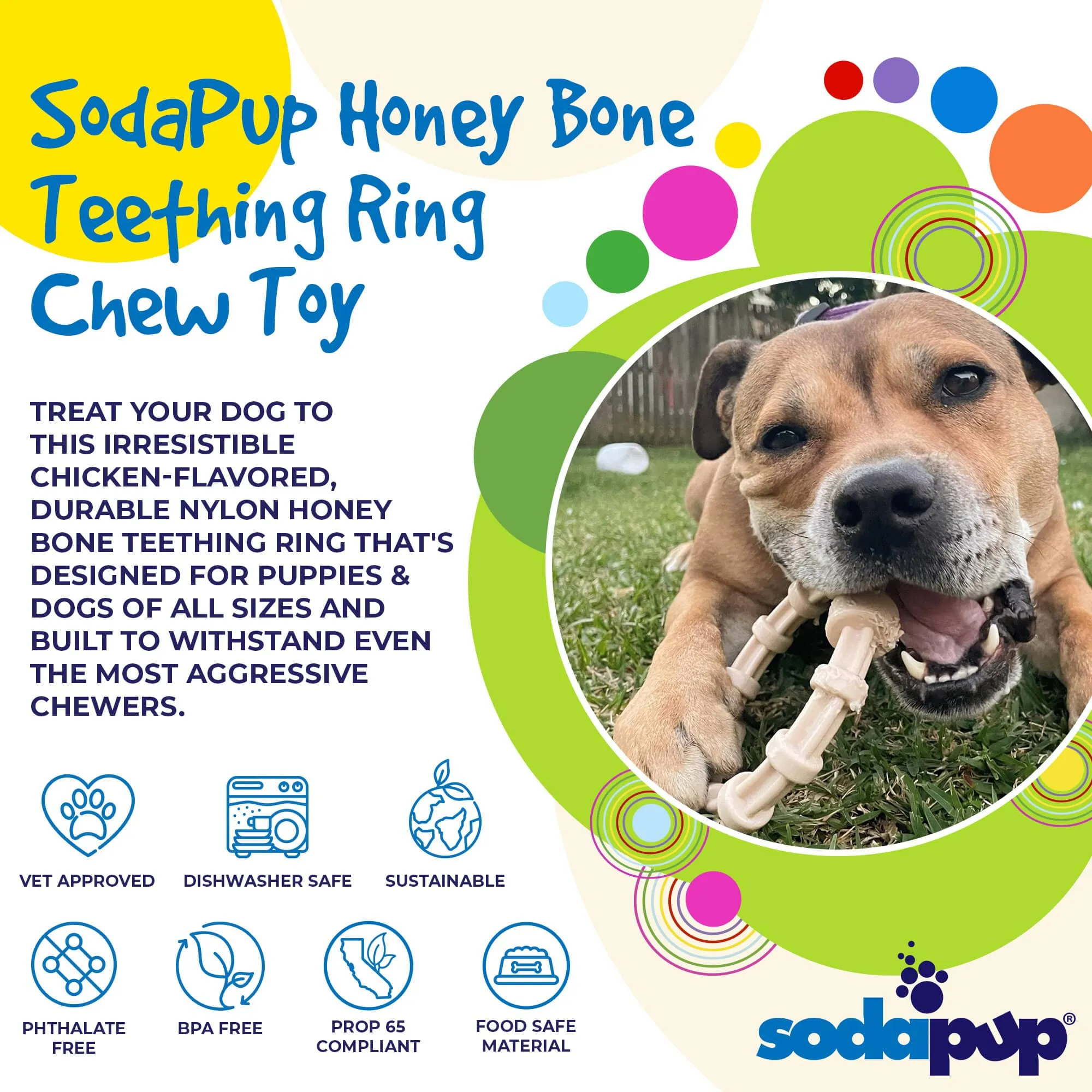 Honey Bone Chicken Flavored Teething Ring