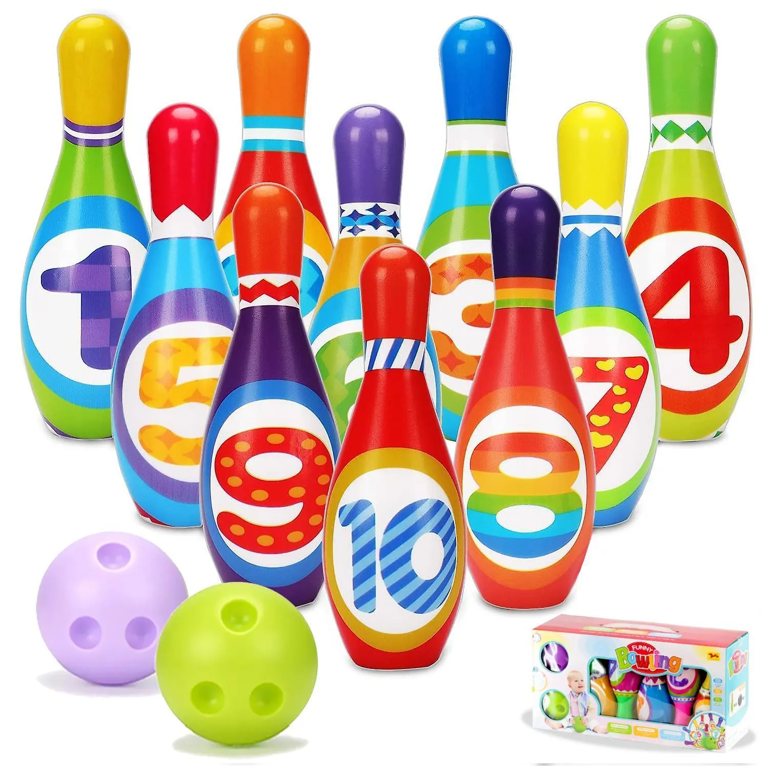 Kids Educational Bowling Play Set