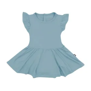 Kyte Baby Twirl Bodysuit Dress in Dusty Blue