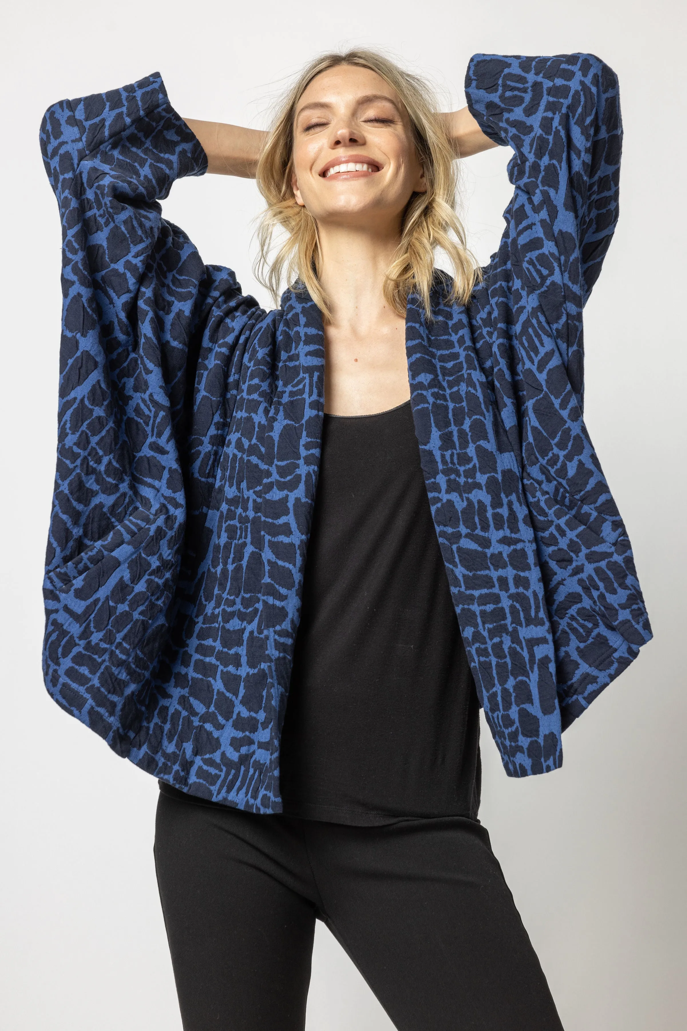 Metro Weave Kimono Cardigan Jacket