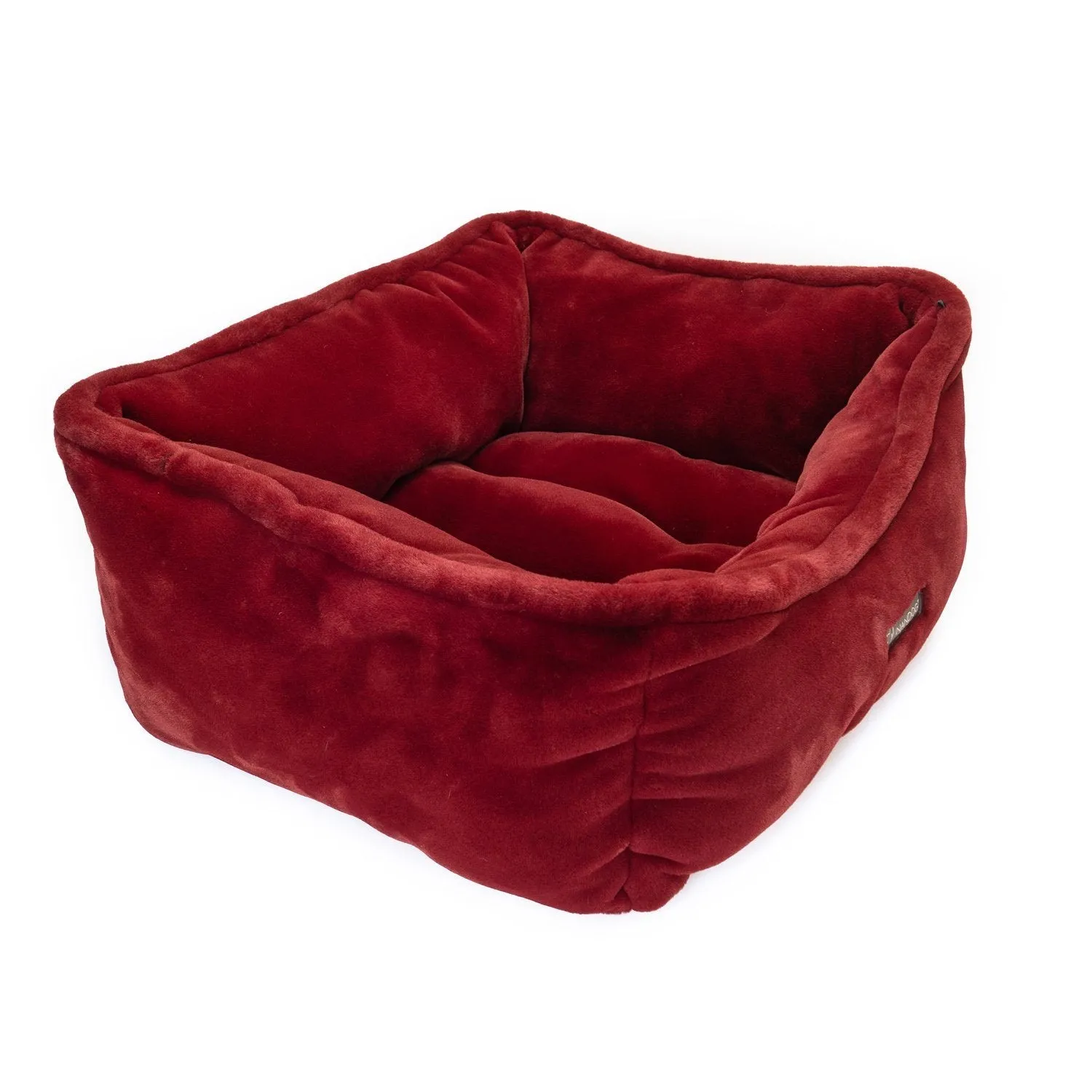 Nandog Luxe Cloud Reversible Bed For Cats & Dogs (Burgundy)