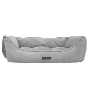 Plush Grey Nandog Reversible Luxe Big Dog Bed for Optimal Comfort