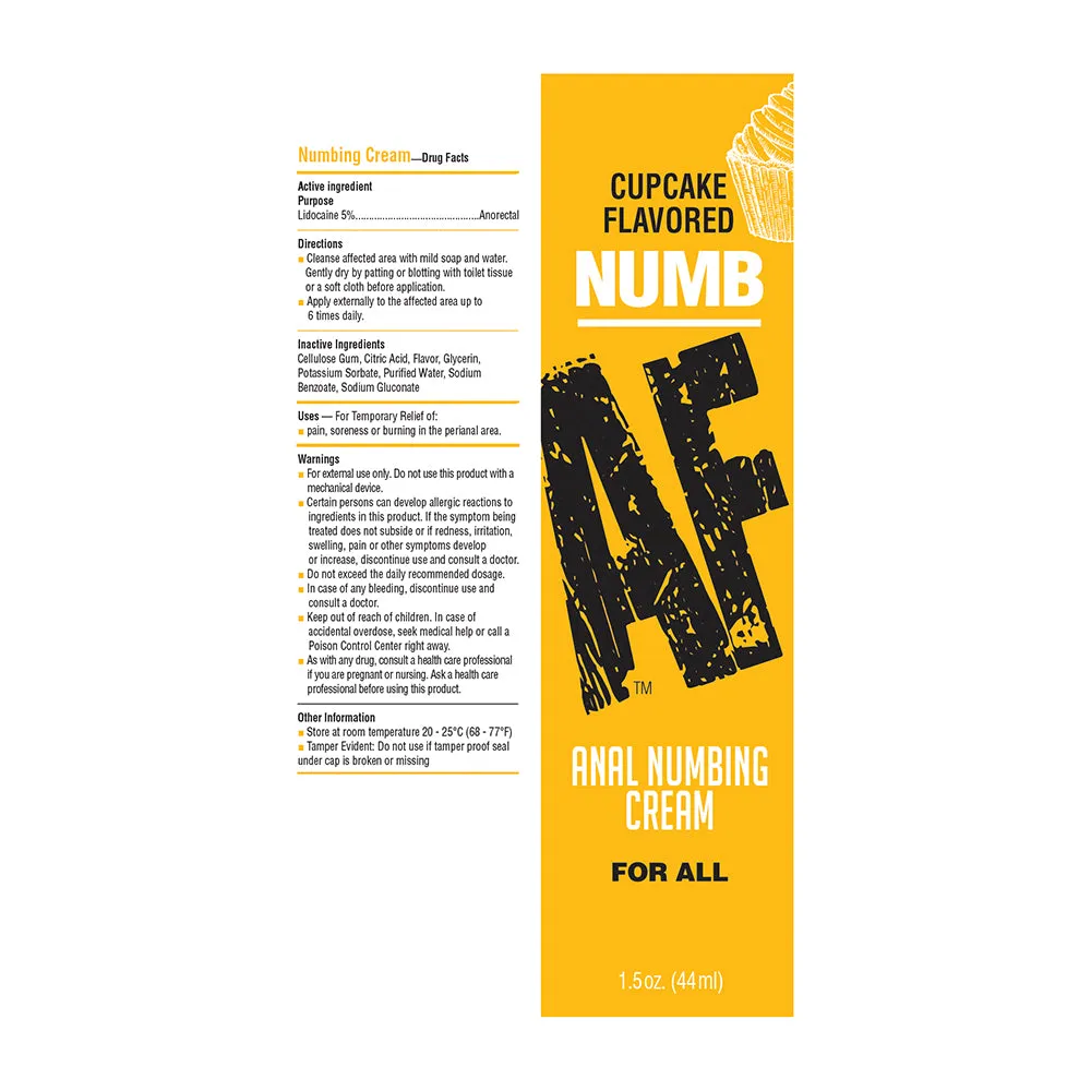 Numb AF Anal Desensitizer Cupcake 1.5 oz.