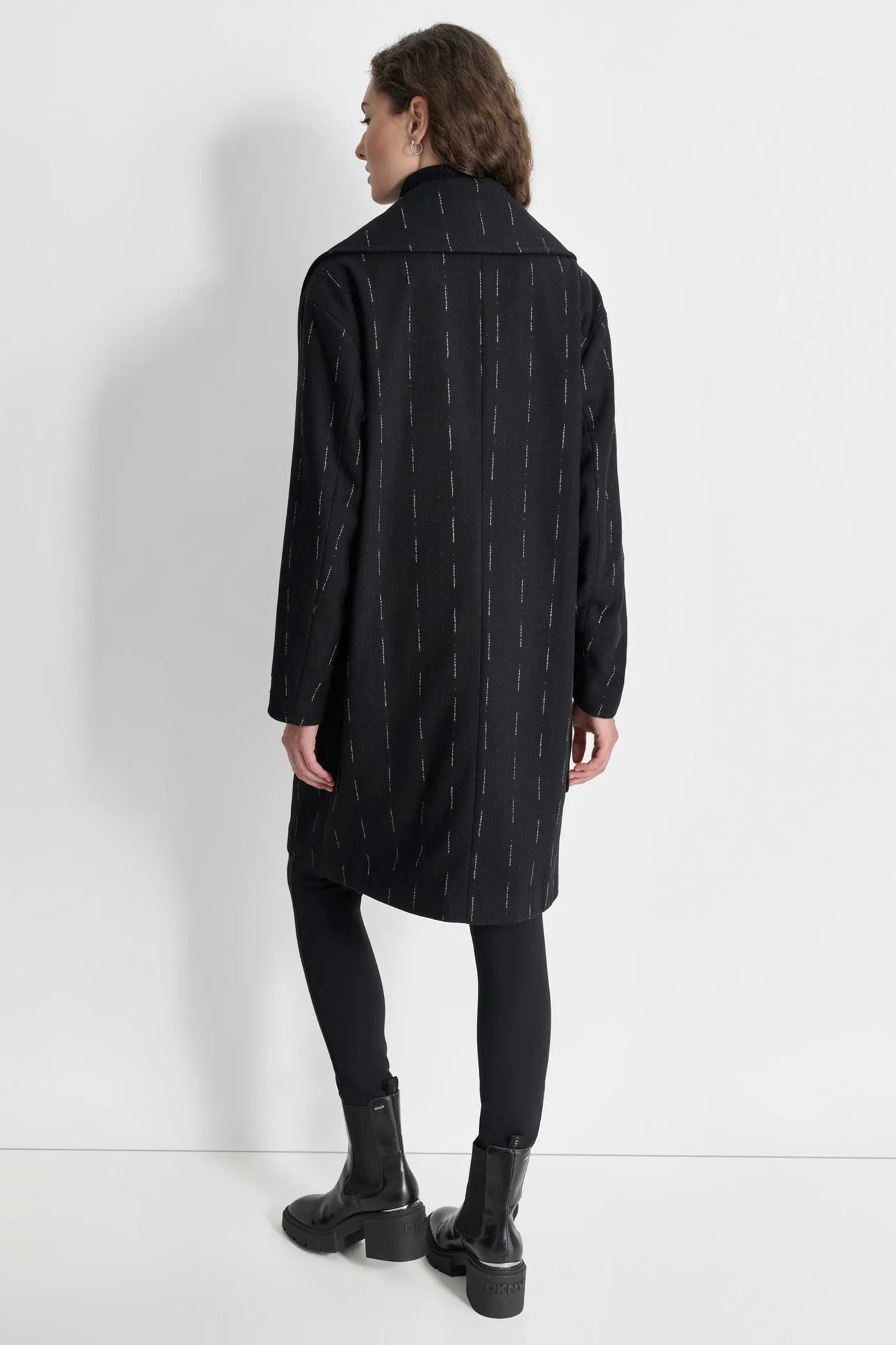 OVERSIZED BROKEN PINSTRIPE COAT