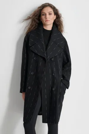 OVERSIZED BROKEN PINSTRIPE COAT